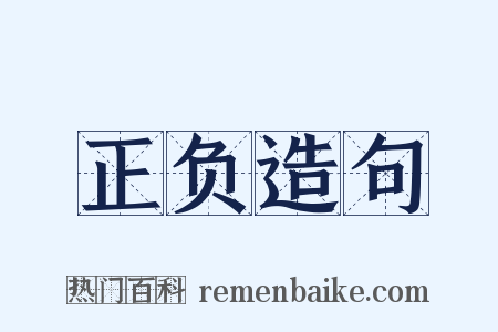 正负造句是什么意思的图片